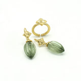 Prasiolith Tropfen Hänger vergoldet I STEINLINS