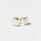 Pietra Quadro Ohrstecker Mondstein I STEINLINS