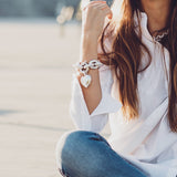 Grace No2 Silber Armband mit Herz I STEINLINS
