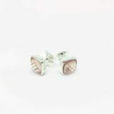 Pietra Quadro Ohrstecker Rosenquarz I STEINLINS