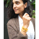 Armband Yellow Amber fein