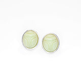 Ohrstecker Skarabäus Lemon- Chrysopras