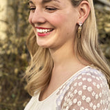 Pietra Quadro Ohrstecker Rosenquarz I STEINLINS