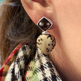 Raffia Tropfen I Ohrring aus Nuss I STEINLINS