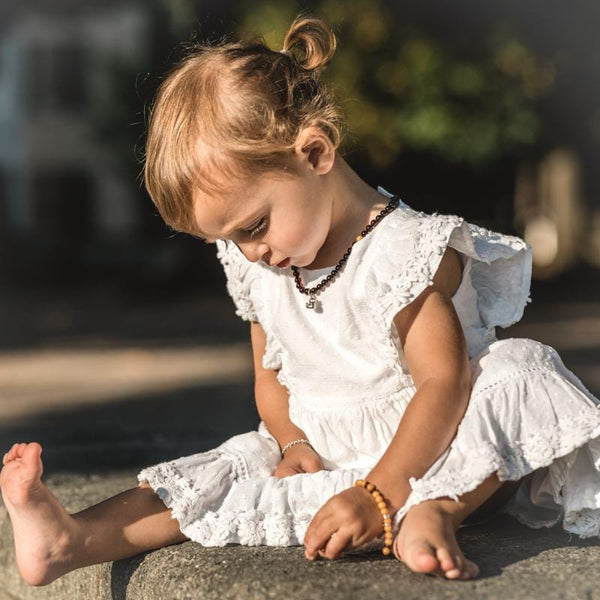 Baby & Kinder Bernstein Halskette | Kinderschmuck | Bernsteinkette Kinder | STEINLINS | Silberschmuck Schweiz